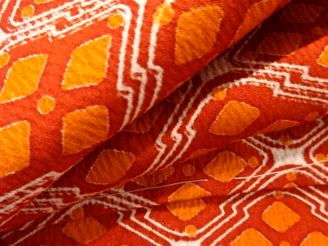  未使用品　松皮菱模様道行コート